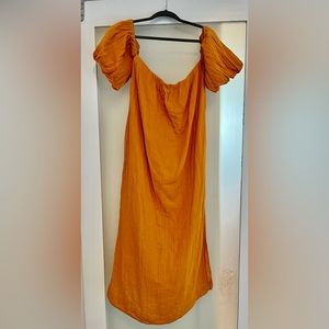 Marigold off shoulder Free People dress. Never worn.